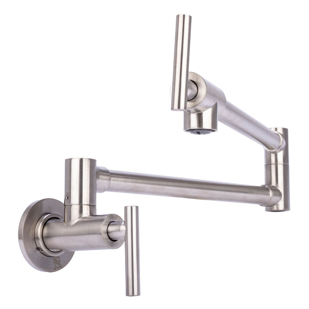 ברז מטבח תוצרת איטליה 2 מפרקים מים קרים בלבד גימור מוברש גוון אפור